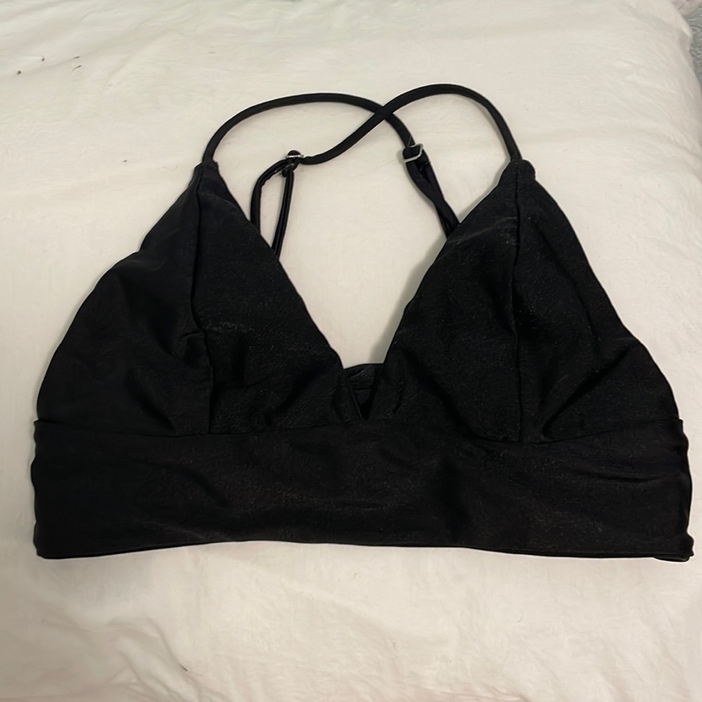 Black Strappy Bikini Top | XS/S